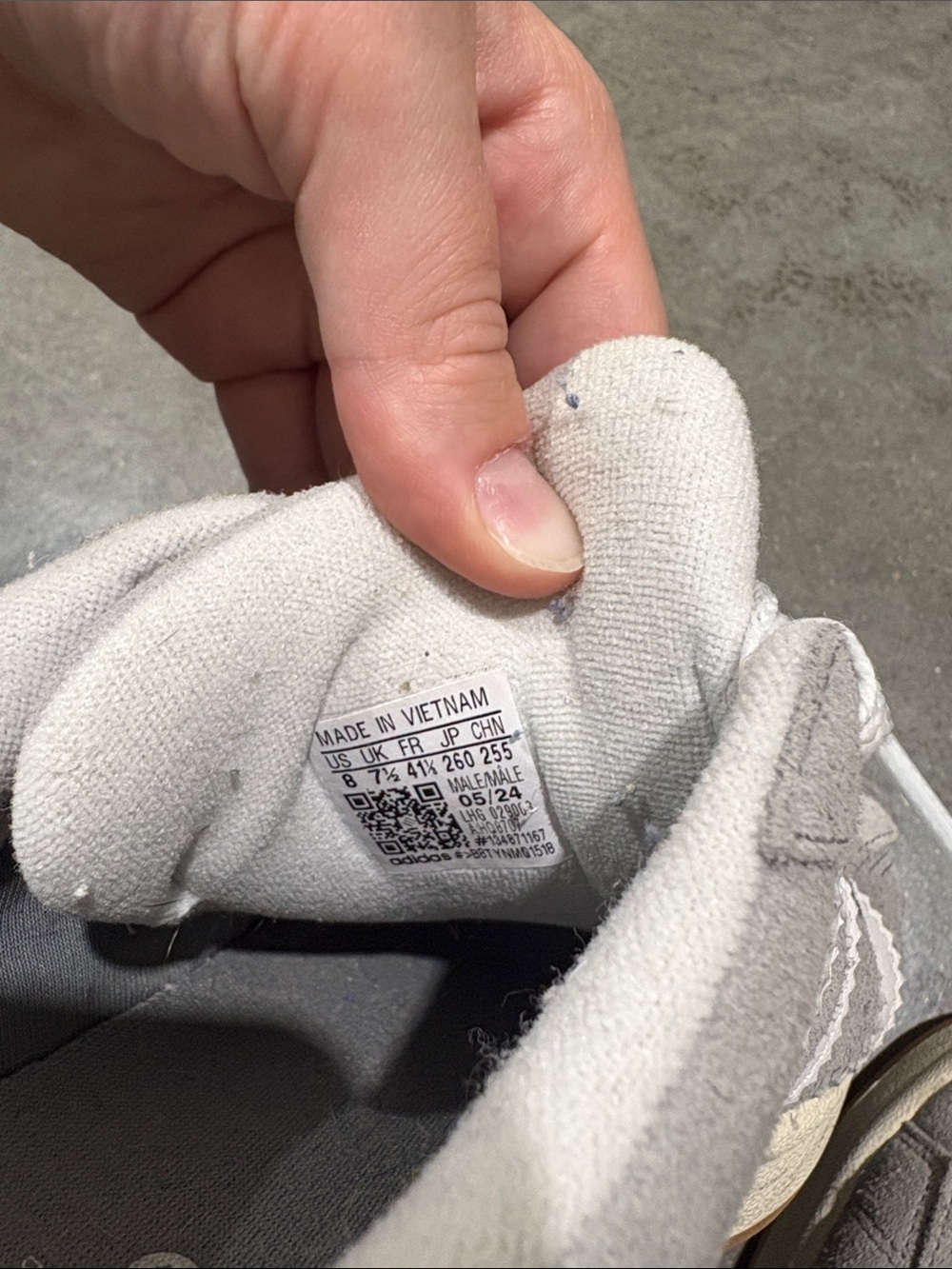 adidas Campus Suede Sneakers in Light Gray and White - Picture 4 of 5